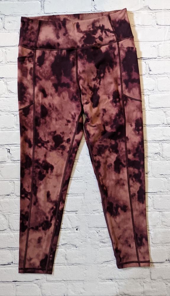 Victoria Secret marbled workout leggings with pockets sz 12